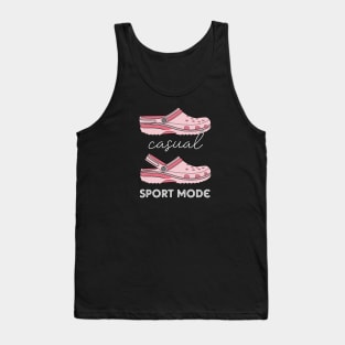 Casual Sport Mode Funny Pink Crocs Tank Top